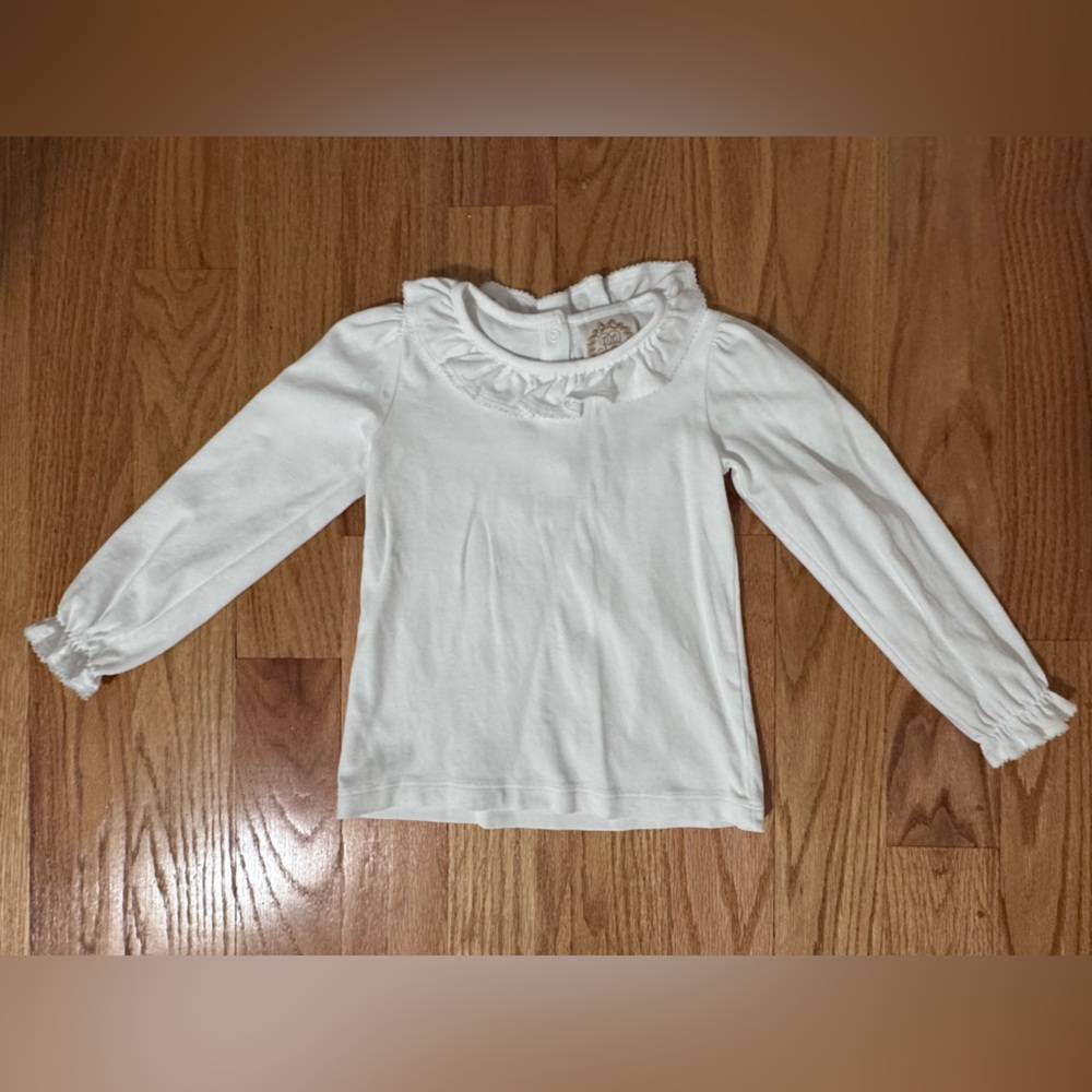 TBBC 5T white top with collar EUC
